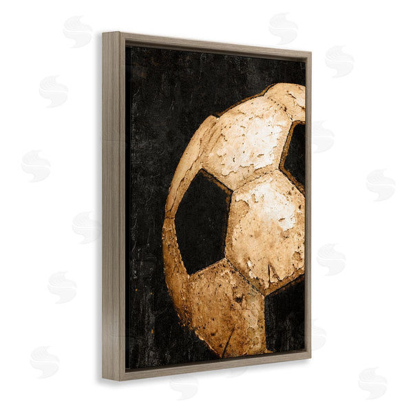 Stupell Industries Kim Allen | Vintage Soccer Ball Closeup Wall Art