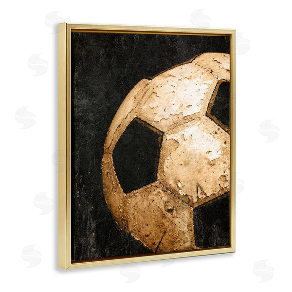 Stupell Industries Kim Allen | Vintage Soccer Ball Closeup Wall Art