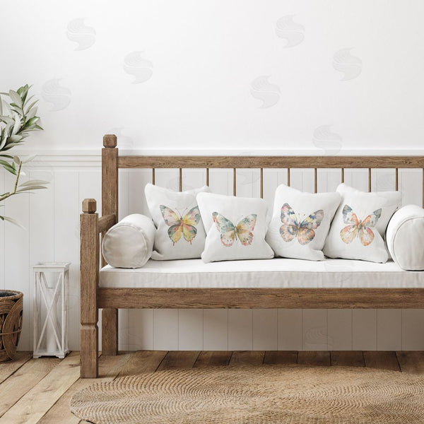 Stupell Industries Kim Allen | Watercolor Butterfly Forms Throw Pillow