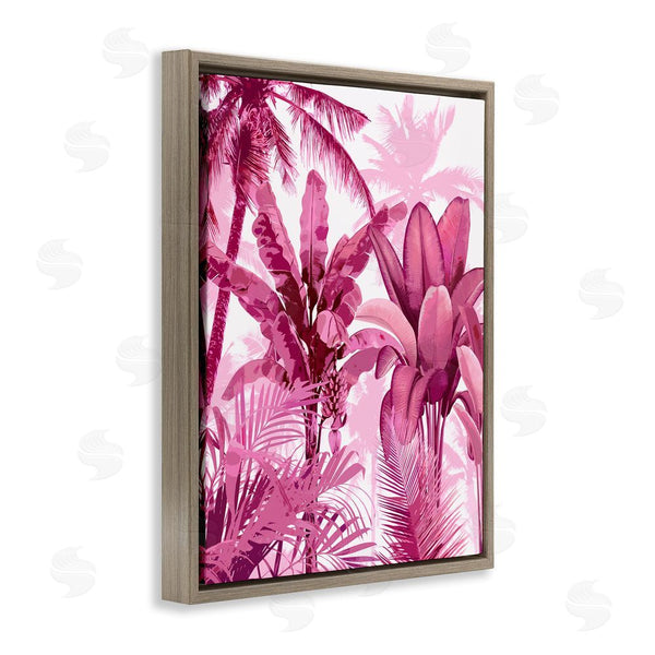 Stupell Industries Kristen Drew | Pink Tropical Palm Leaves Wall Art