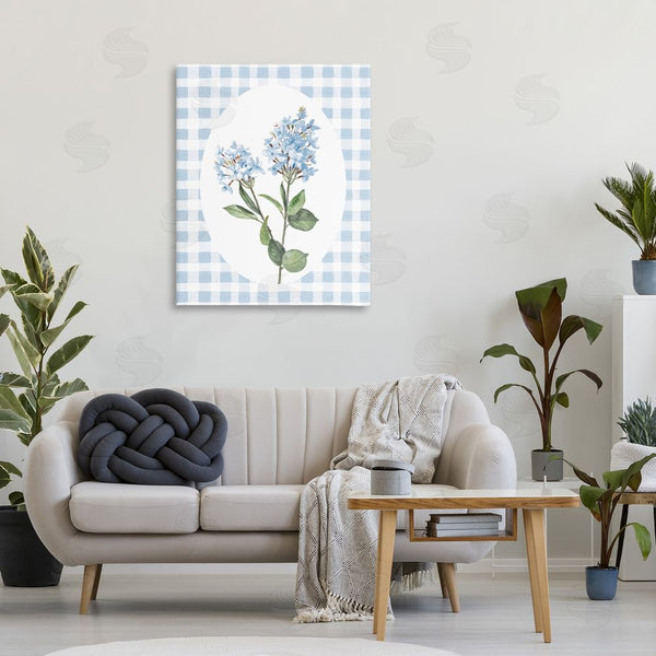 Stupell Industries Lanie Loreth | Blue Checkered Blooms Wall Art