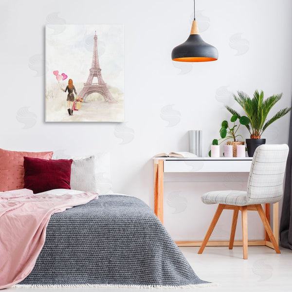 Stupell Industries Lanie Loreth | Eiffel Tower & Heart Balloons Wall Art