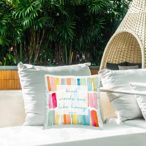 Stupell Industries Lanie Loreth | Kind Words Like Honey Throw Pillow