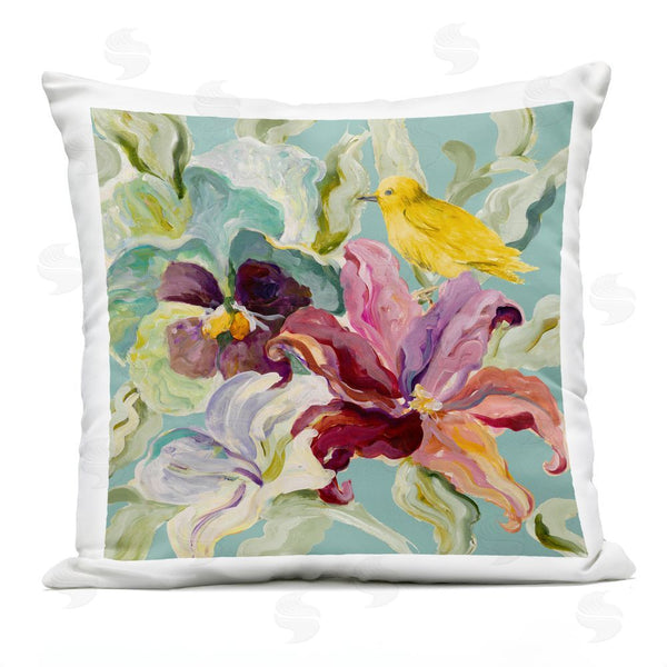 Stupell Industries Lanie Loreth | Lyrical Garden & Canary Throw Pillow