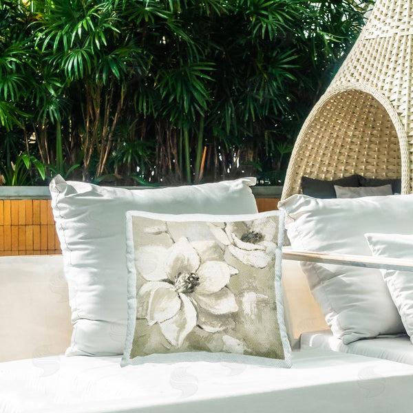 Stupell Industries Lanie Loreth | Neutral Dawn Magnolias Throw Pillow