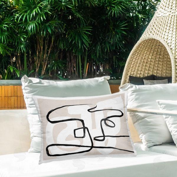 Stupell Industries Lanie Loreth | Neutral Twists & Turns Printed Throw Pillow