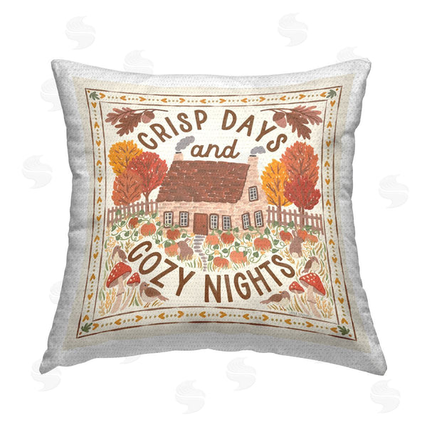 Stupell Industries Laura Marshall | Crisp Days & Cozy Nights Printed Throw Pillow