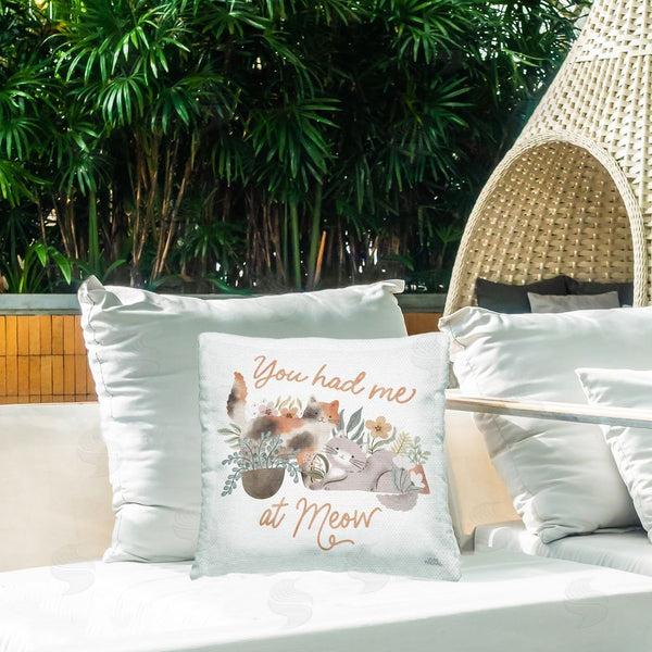 Stupell Industries Laura Marshall | Meow Garden Friends Printed Throw Pillow