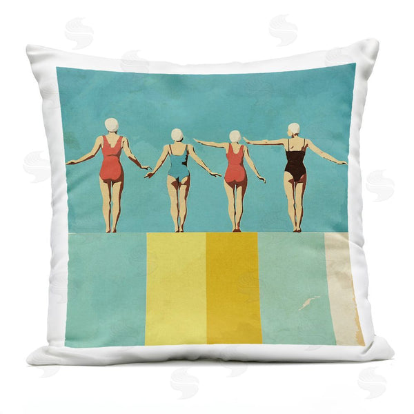Stupell Industries Layla Oz | Four Figures On The Pool Throw Pillow