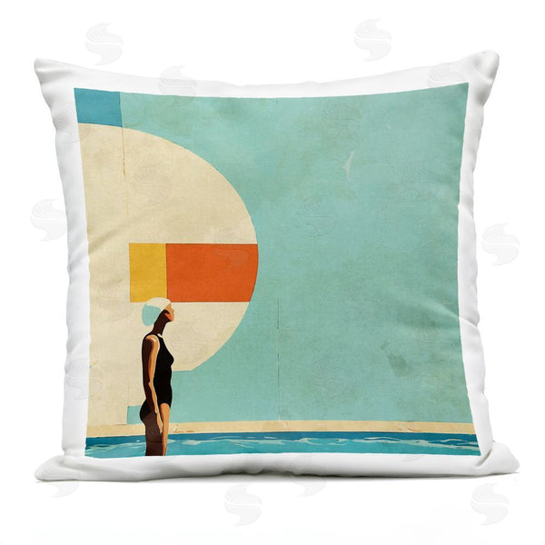 Stupell Industries Layla Oz | Midcentury Pool Geometric Throw Pillow