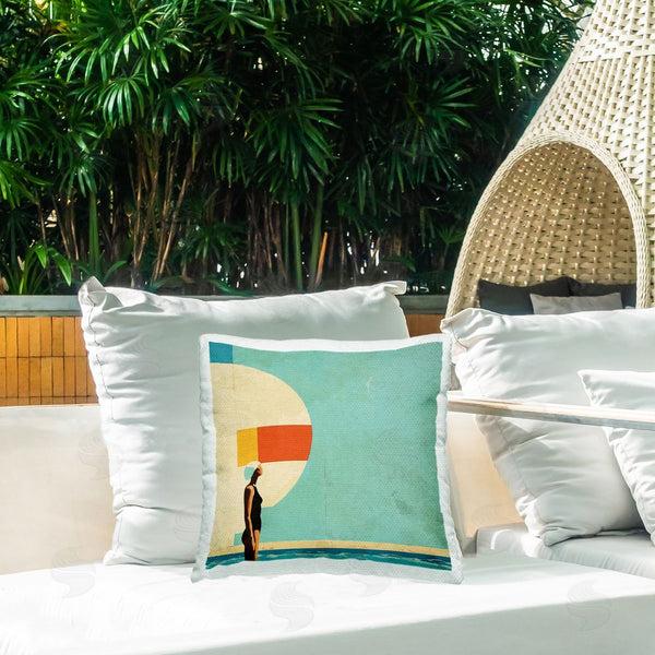 Stupell Industries Layla Oz | Midcentury Pool Geometric Throw Pillow