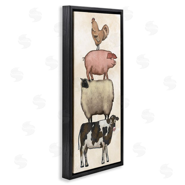 Stupell Industries Leah Noel Art | All Together Vintage Farm Animals Wall Art