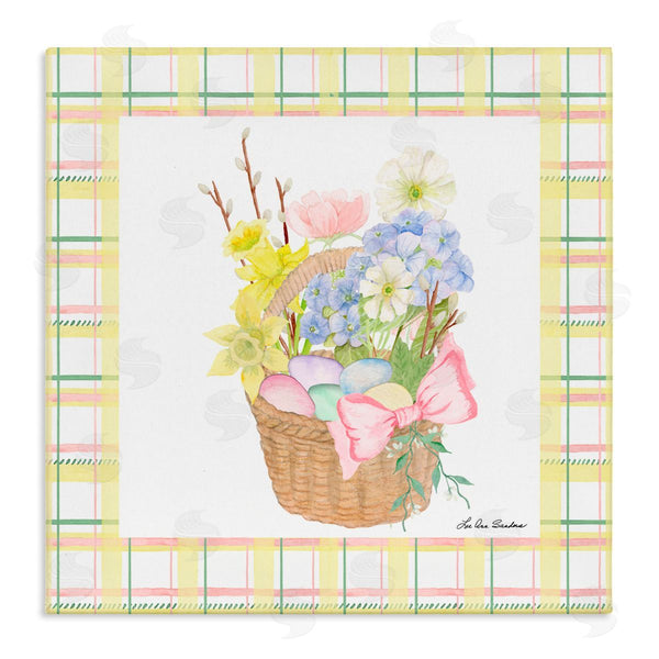 stupell industries Lee Ann Sanders | Spring Basket on Plaid Wall Art