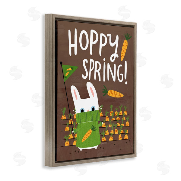 Stupell Industries Leeza Hernandez | Happy Spring Bunny & Carrots Wall Art