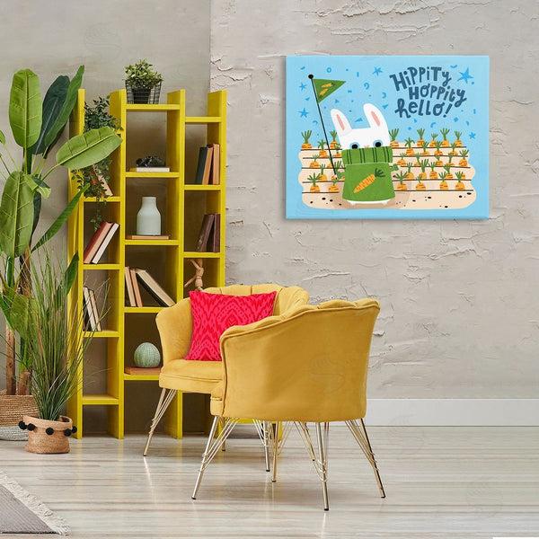 Stupell Industries Leeza Hernandez | Hippity Hoppity Hello Bunny Wall Art