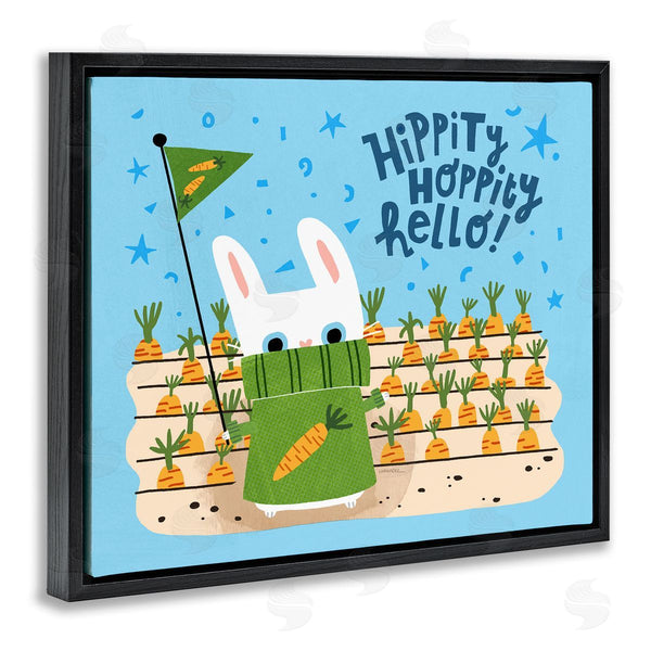 Stupell Industries Leeza Hernandez | Hippity Hoppity Hello Bunny Wall Art