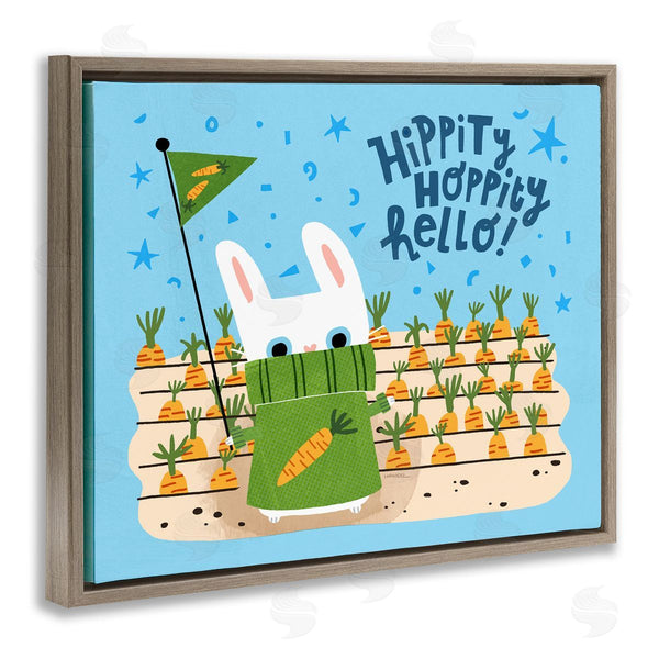 Stupell Industries Leeza Hernandez | Hippity Hoppity Hello Bunny Wall Art