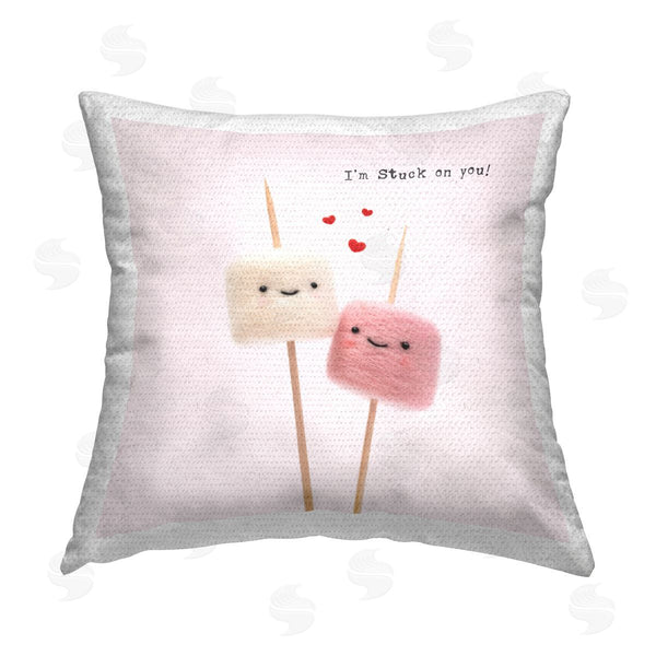 Stupell Industries Lemon & Sugar | Cute Stuck On You Printed Throw Pillow