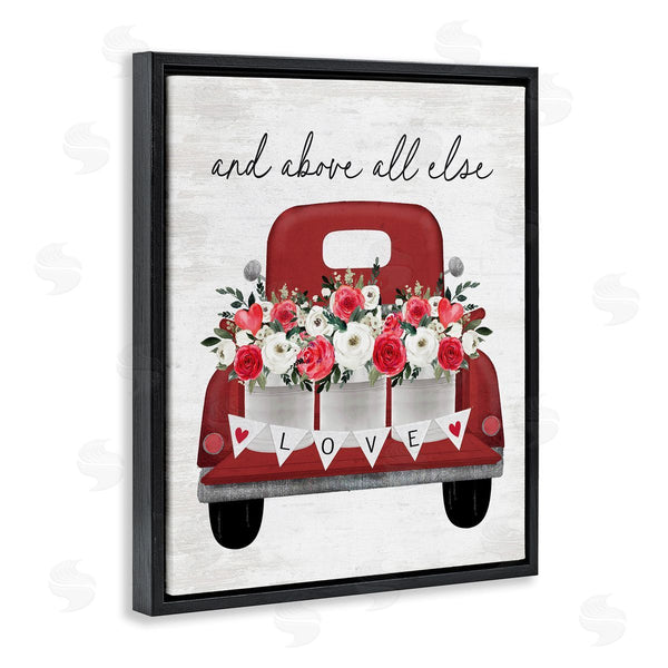 Stupell Industries Lettered And Lined | Above All Else Romantic Truck