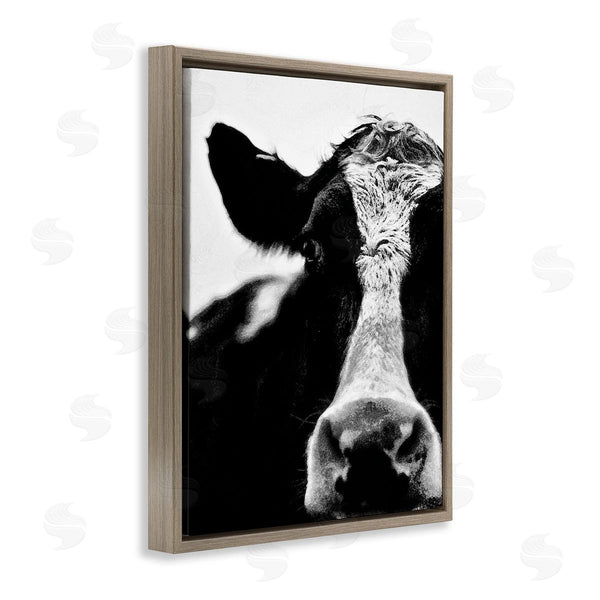Stupell Industries Lettered And Lined | Cow Face Portrait