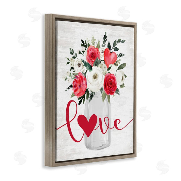 Stupell Industries Lettered And Lined | Floral Valentine's Love Bouquet Wall Art