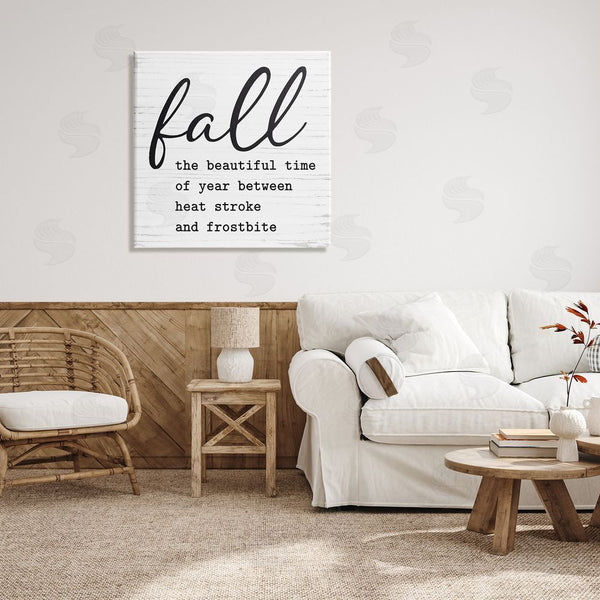 Stupell Industries Lettered And Lined | Funny Fall Autumn Phrase Rustic Grain Pattern Wall Art