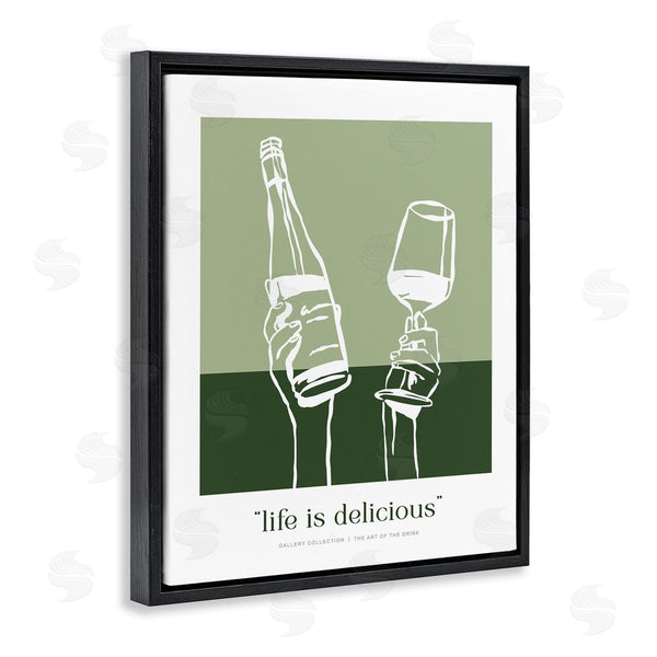 Stupell Industries Lettered And Lined | Green Life Is Delicious