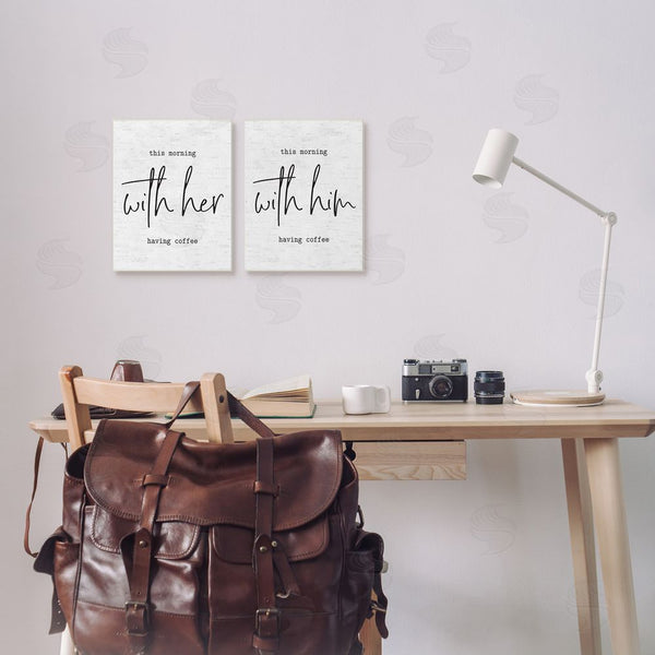 Stupell Industries Lettered And Lined | Him And Her Romantic Couple Phrase Wall Art