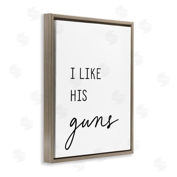 Stupell Industries Lettered And Lined | Like His Guns Wall Art