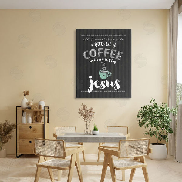 Stupell Industries Lettered And Lined | Little Coffee & Whole Lot Of Jesus Wall Art