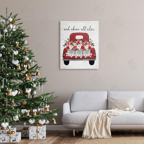 Stupell Industries Lettered And Lined | Love Above All Else Truck Wall Art