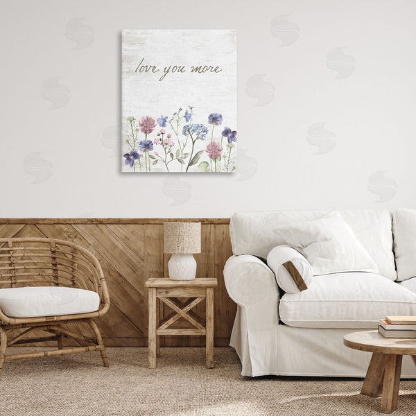Stupell Industries Lettered And Lined | Love You More Wildflowers Wall Art