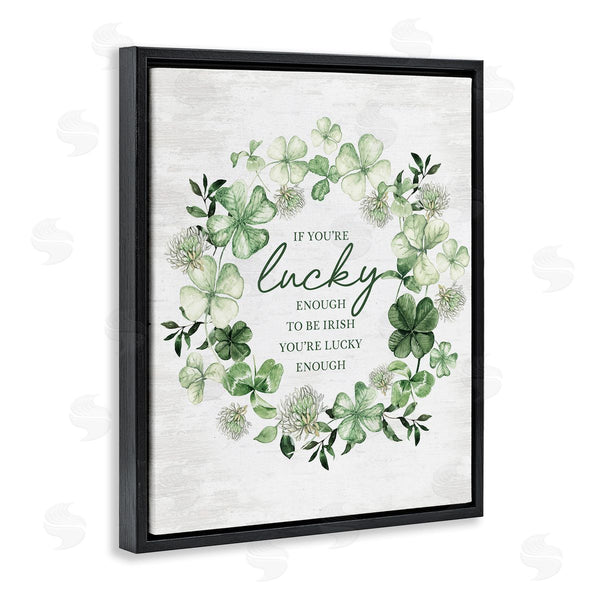 Stupell Industries Lettered And Lined | Lucky To Be Irish Wreath