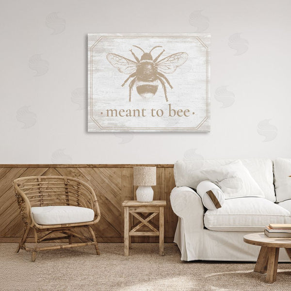 Stupell Industries Lettered And Lined | Meant To Bee Rustic Border Wall Art