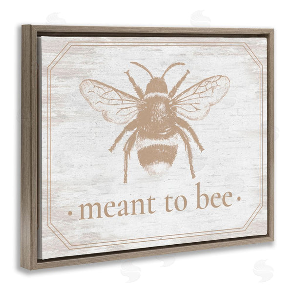 Stupell Industries Lettered And Lined | Meant To Bee Rustic Border Wall Art