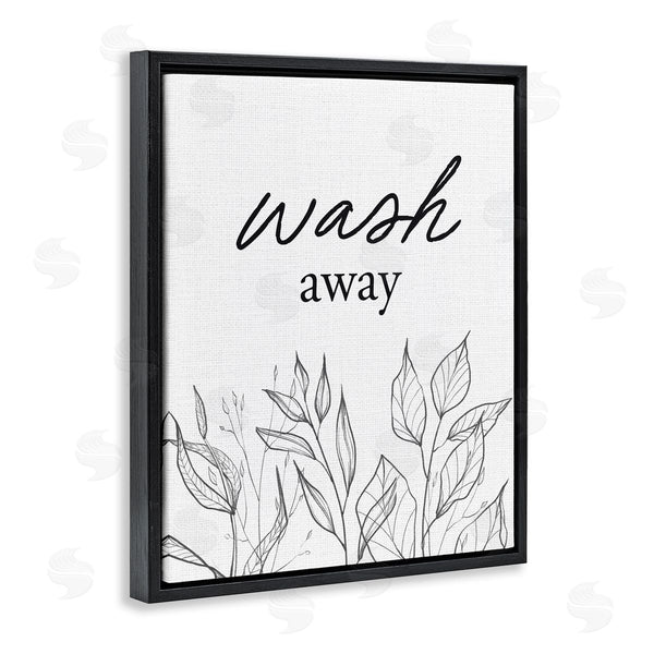 Stupell Industries Lettered And Lined | Minimalist Leaves Wash Away Wall Art