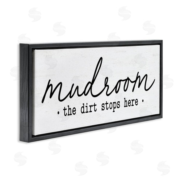 Stupell Industries Lettered And Lined | Mudroom Script Dirt Stops Here Wall Art
