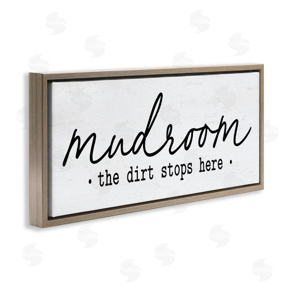 Stupell Industries Lettered And Lined | Mudroom Script Dirt Stops Here Wall Art
