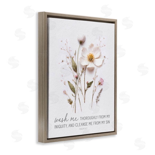 Stupell Industries Lettered And Lined | Pressed Flower Proverb Wall Art