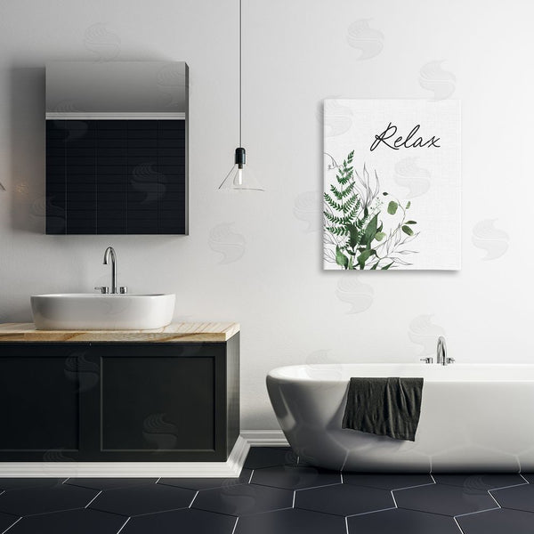 Stupell Industries Lettered And Lined | Relax Ferns & Botanicals Wall Art