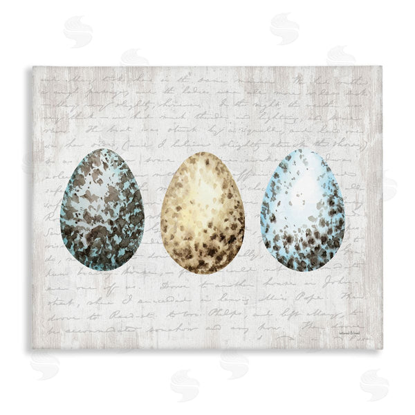 stupell industries Lettered and Lined | Robin Eggs Ornamented Farm Confectionary Scripture Background Wall Art