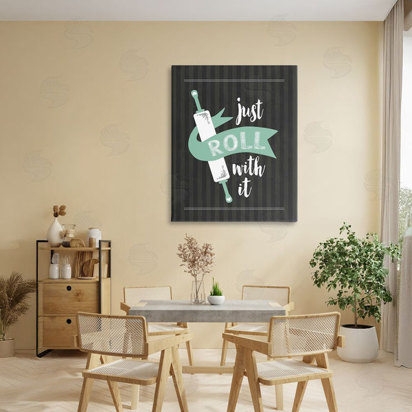 Stupell Industries Lettered And Lined | Roll With It Black & Green Wall Art