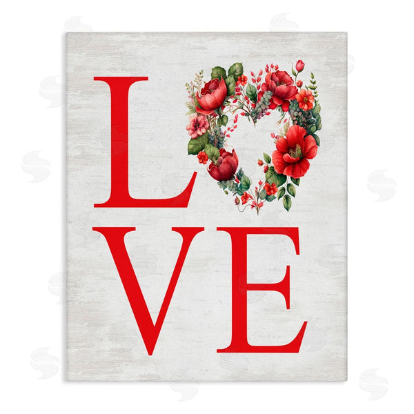 stupell industries Lettered and Lined | Rustic & Romantic Love Wreath