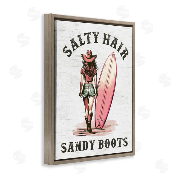 Stupell Industries Lettered And Lined | Salty Hair & Sandy Boots