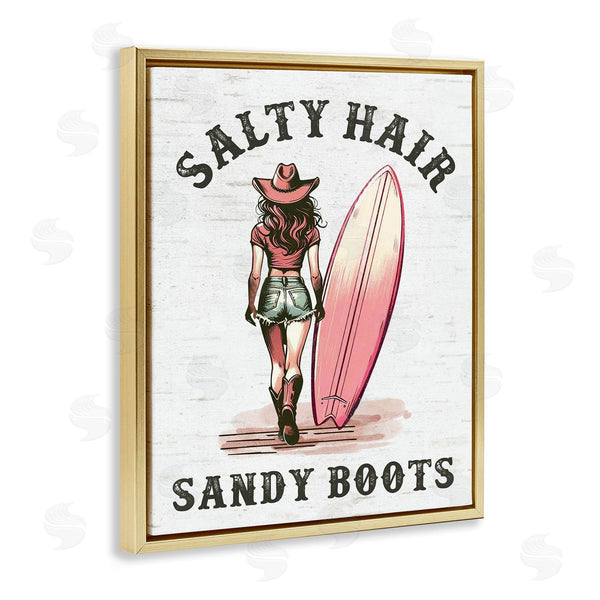 Stupell Industries Lettered And Lined | Salty Hair & Sandy Boots