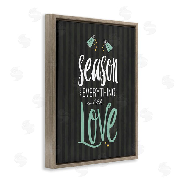 Stupell Industries Lettered And Lined | Season With Love Black & Green Wall Art