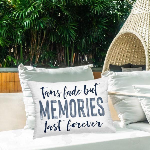 Stupell Industries Lettered And Lined | Summer Memories Last Forever Printed Throw Pillow