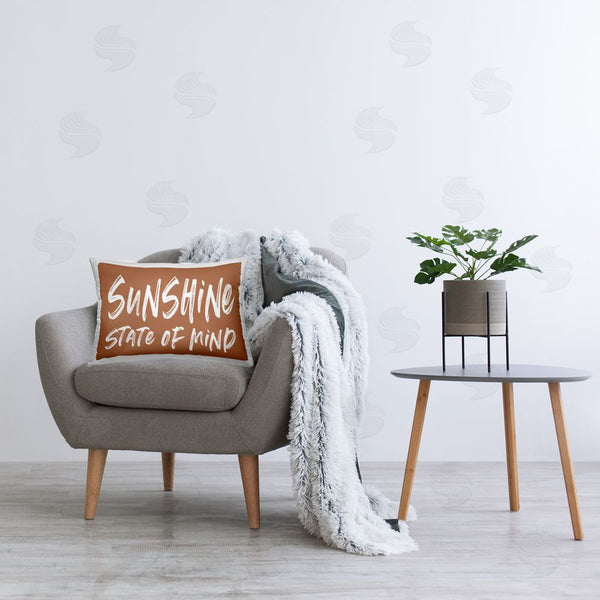 Stupell Industries Lettered And Lined | Summery Sunshine State Of Mind Printed Throw Pillow