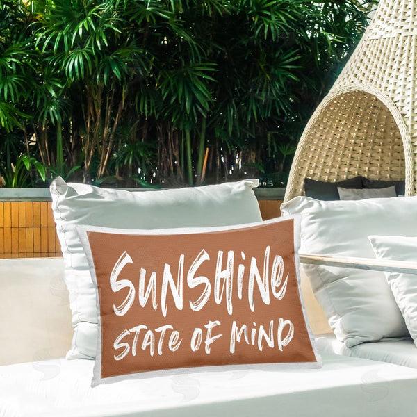 Stupell Industries Lettered And Lined | Summery Sunshine State Of Mind Printed Throw Pillow