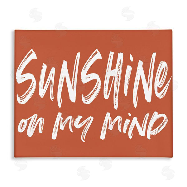 stupell industries Lettered and Lined | Sunshine State Of Mind Brown Wall Art